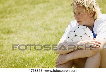 Portrait of a soccer player View Large Photo Image Stock Image - Portrait of a soccer player. Fotosearch