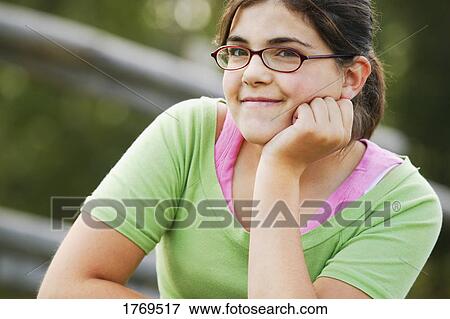 Portrait of a teenage girl View Large Photo Image Stock Photo - Portrait of a teenage girl. Fotosearch