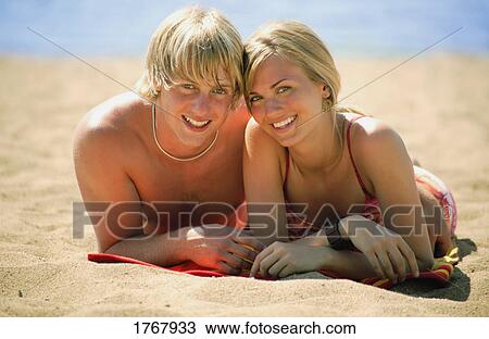 Portrait of a young couple View Large Photo Image Stock Image - Portrait of a young couple. Fotosearch