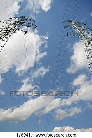 Power lines View Large Photo Image Stock Photo - Power lines. Fotosearch