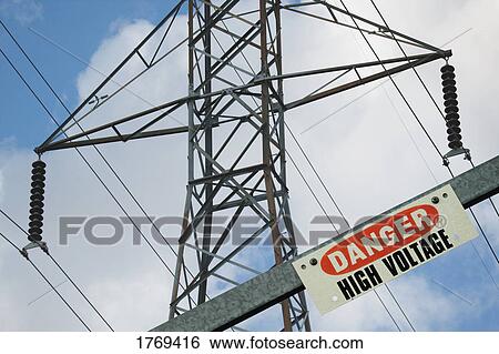 Stock Photograph - Power lines. Fotosearch