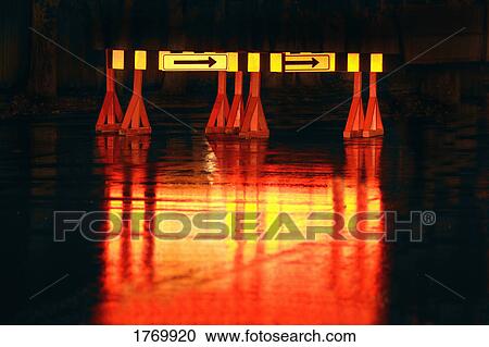 Road detour signs View Large Photo Image Stock Image - Road detour signs. Fotosearch