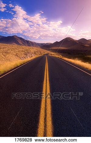 Straight road in daytime View Large Photo Image Stock Photo - Straight road in daytime. Fotosearch