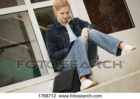Stock Image - Working alone. Fotosearch