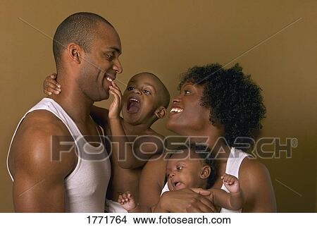 Picture - African American family. Fotosearch