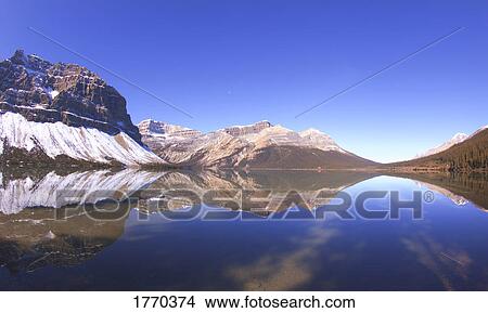 Bow Lake Banff National Park Alberta, Canada View Large Photo Image Picture - Bow Lake Banff National Park Alberta, Canada. Fotosearch