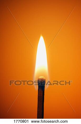 Stock Image - Burning match. Fotosearch
