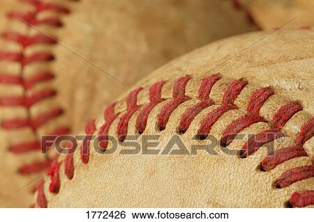 Close-up of baseballs View Large Photo Image Stock Photograph - Close-up of baseballs. Fotosearch