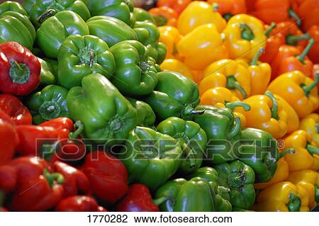 Stock Image - Close-up of peppers. Fotosearch
