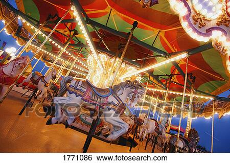 Fairground Carousel View Large Photo Image Stock Photograph - Fairground Carousel. Fotosearch