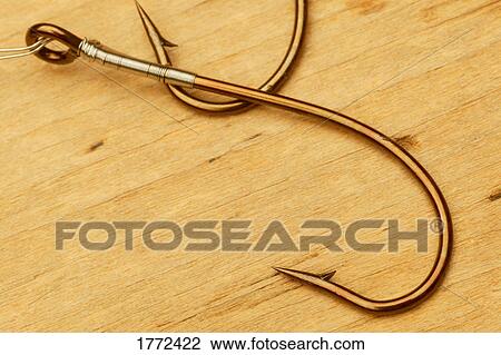 Stock Image - Fishing hooks. Fotosearch