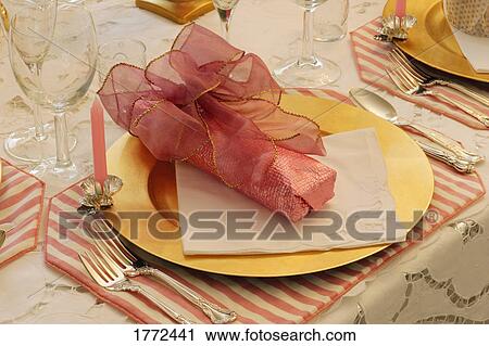 Formal place setting View Large Photo Image Stock Image - Formal place setting. Fotosearch