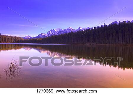Stock Photo - Herbert Lake Banff National Park Alberta, Canada. Fotosearch
