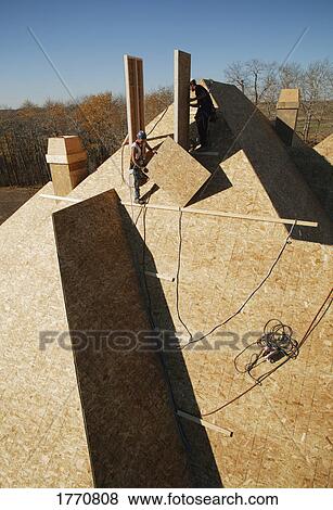 House construction View Large Photo Image Stock Photo - House construction. Fotosearch