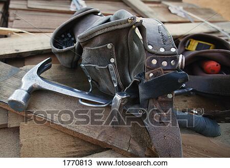 Stock Image - Joiner's work belt. Fotosearch