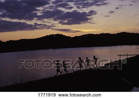 Lake at twilight View Large Photo Image Stock Photo - Lake at twilight. Fotosearch