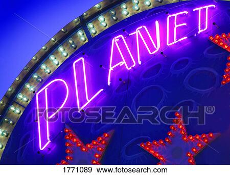 Stock Photo - Neon sign. Fotosearch