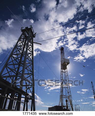 Oil drilling rig View Large Photo Image Stock Photography - Oil drilling rig. Fotosearch