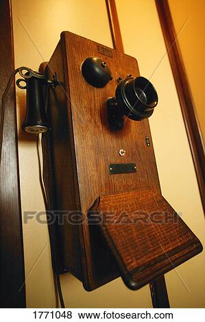 Old-fashioned telephone View Large Photo Image Stock Photo - Old-fashioned telephone. Fotosearch