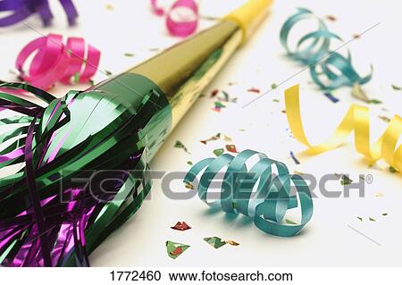 Stock Image - Party toy and streamers. Fotosearch
