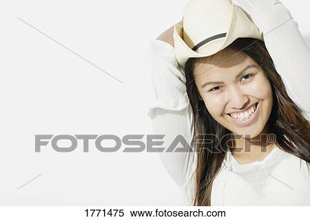 Portrait of a cowgirl View Large Photo Image Stock Photography - Portrait of a cowgirl. Fotosearch