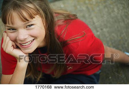 Portrait of a girl View Large Photo Image Stock Photo - Portrait of a girl. Fotosearch