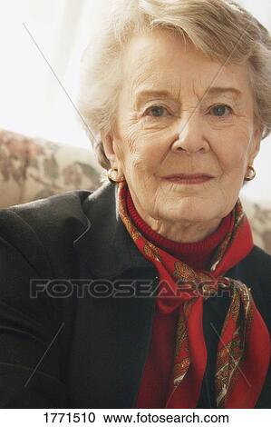 Stock Image - Portrait of Senior. Fotosearch