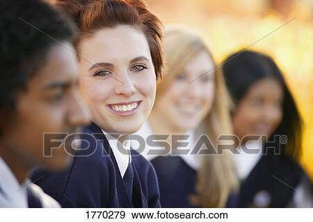 Stock Photo - Prep school students in uniform. Fotosearch