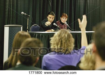 Stock Image - Public meeting. Fotosearch