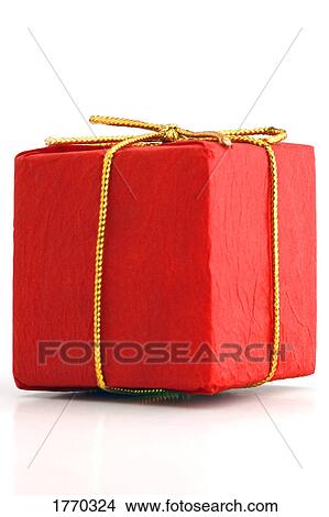 Picture - Red wrapped gift. Fotosearch