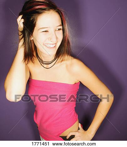 Smiling teenage girl View Large Photo Image Stock Image - Smiling teenage girl. Fotosearch