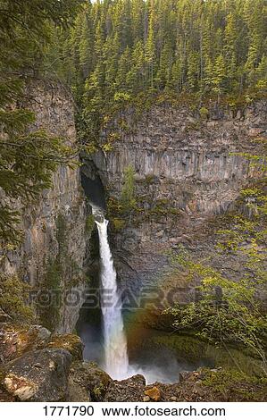 Stock Image - Spahats Falls, Wells Gray Provincial Park, British Columbia Canada. Fotosearch