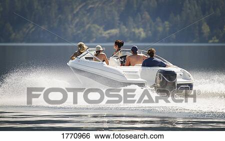 Speed boat on water View Large Photo Image Stock Photograph - Speed boat on water. Fotosearch