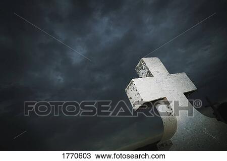 Stock Image - Stone cross. Fotosearch