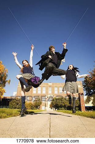 Stock Photo - Students celebrating. Fotosearch
