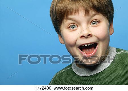 Stock Image - Surprised child. Fotosearch