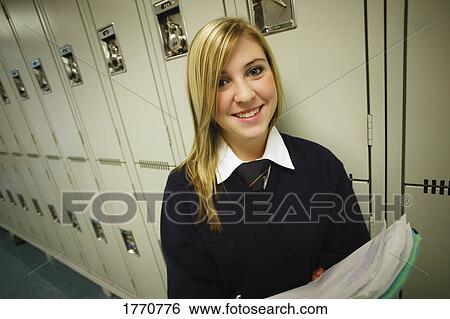 Stock Photograph - Teenage girl student. Fotosearch