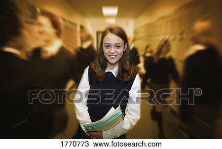 Stock Image - Teenage girls student. Fotosearch