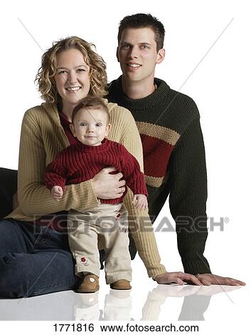 Young couple with baby View Large Photo Image Stock Photograph - Young couple with baby. Fotosearch