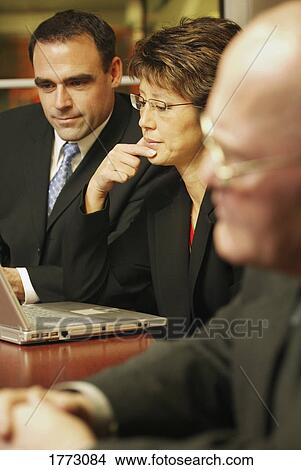 Picture - A business meeting. Fotosearch