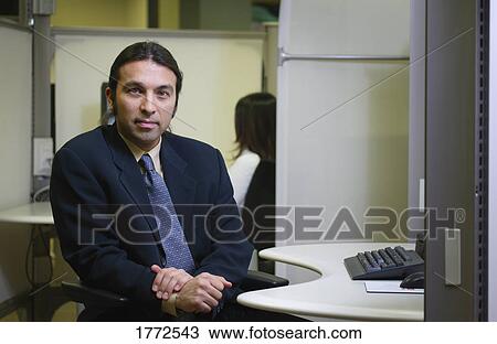 Stock Image - Aboriginal Office worker. Fotosearch