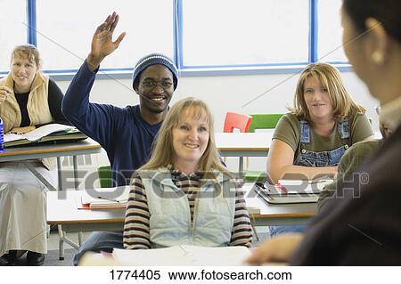 Stock Photography - Adult students in class. Fotosearch