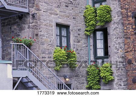 Stock Photo - back of stone building. Fotosearch