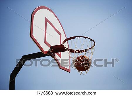 Basketball and hoop View Large Photo Image Stock Photo - Basketball and hoop. Fotosearch