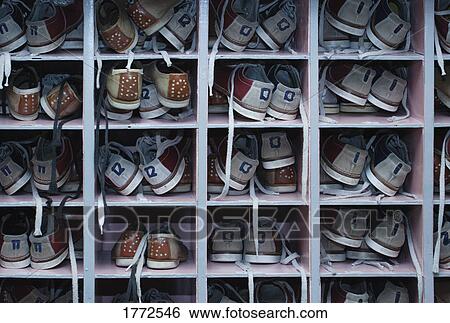 Bowling shoes for hire View Large Photo Image Stock Photograph - Bowling shoes for hire. Fotosearch