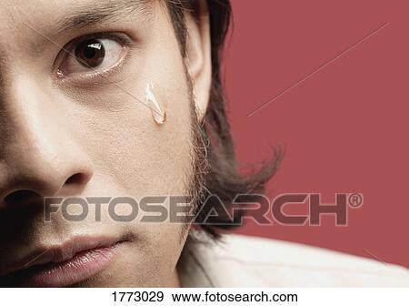 close-up of man's tear View Large Photo Image Stock Photo - close-up of man's tear. Fotosearch