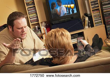 Stock Image - Couple having a dispute. Fotosearch