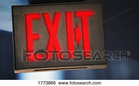 Stock Photograph - Exit sign. Fotosearch