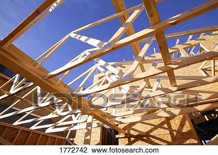 Stock Image - Framework for roof. Fotosearch