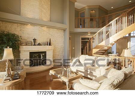 Stock Photo - Interior of a modern house. Fotosearch